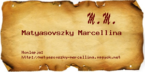 Matyasovszky Marcellina névjegykártya